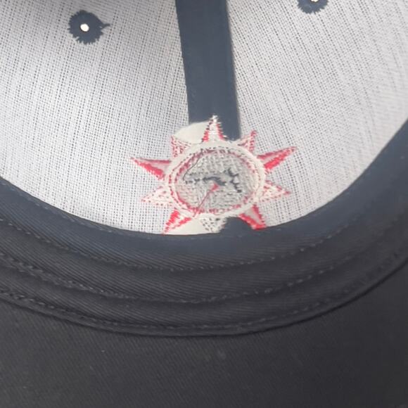 Ultra Club Classic Front Adj Black Red Star Gun Embroidered Cotton Cap Hat - Picture 7 of 11